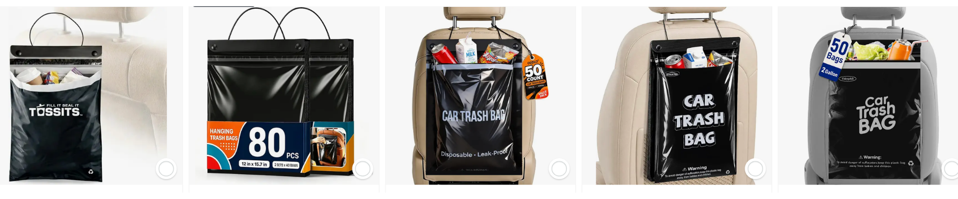 Hanging Car Trash Bags